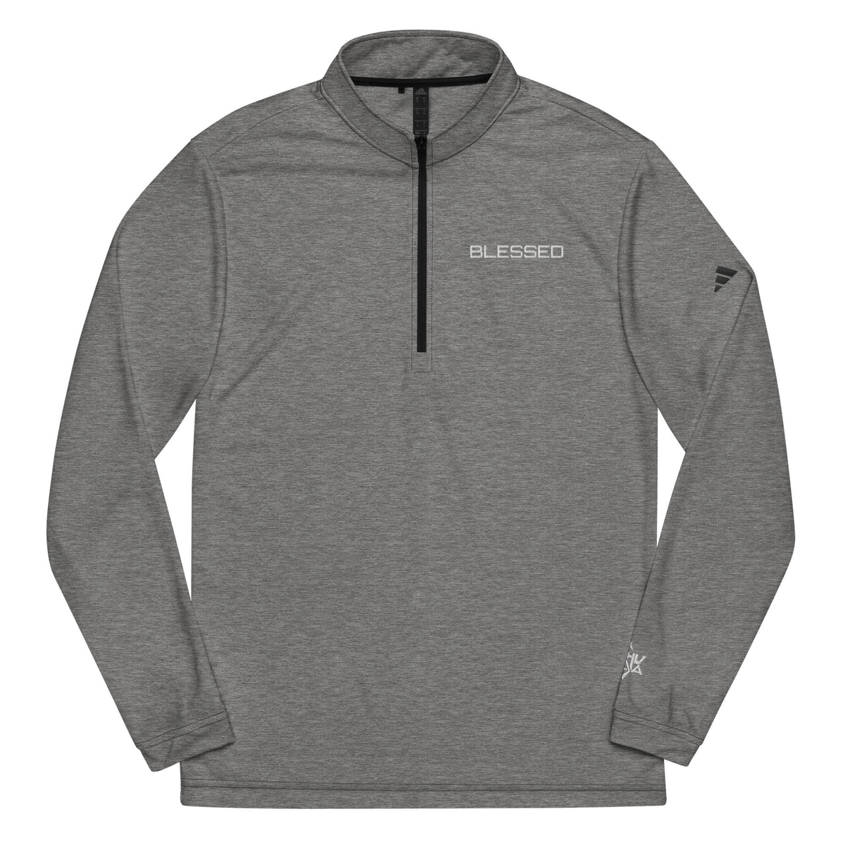 BLESSED Adidas pullover in black heather — Kingdom athletic apparel
