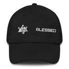 BLESSED embroidered dad hat in black — Christian streetwear cap KingJesus.shop