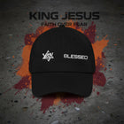 BLESSED unstructured dad hat — faith-based embroidered Christian cap