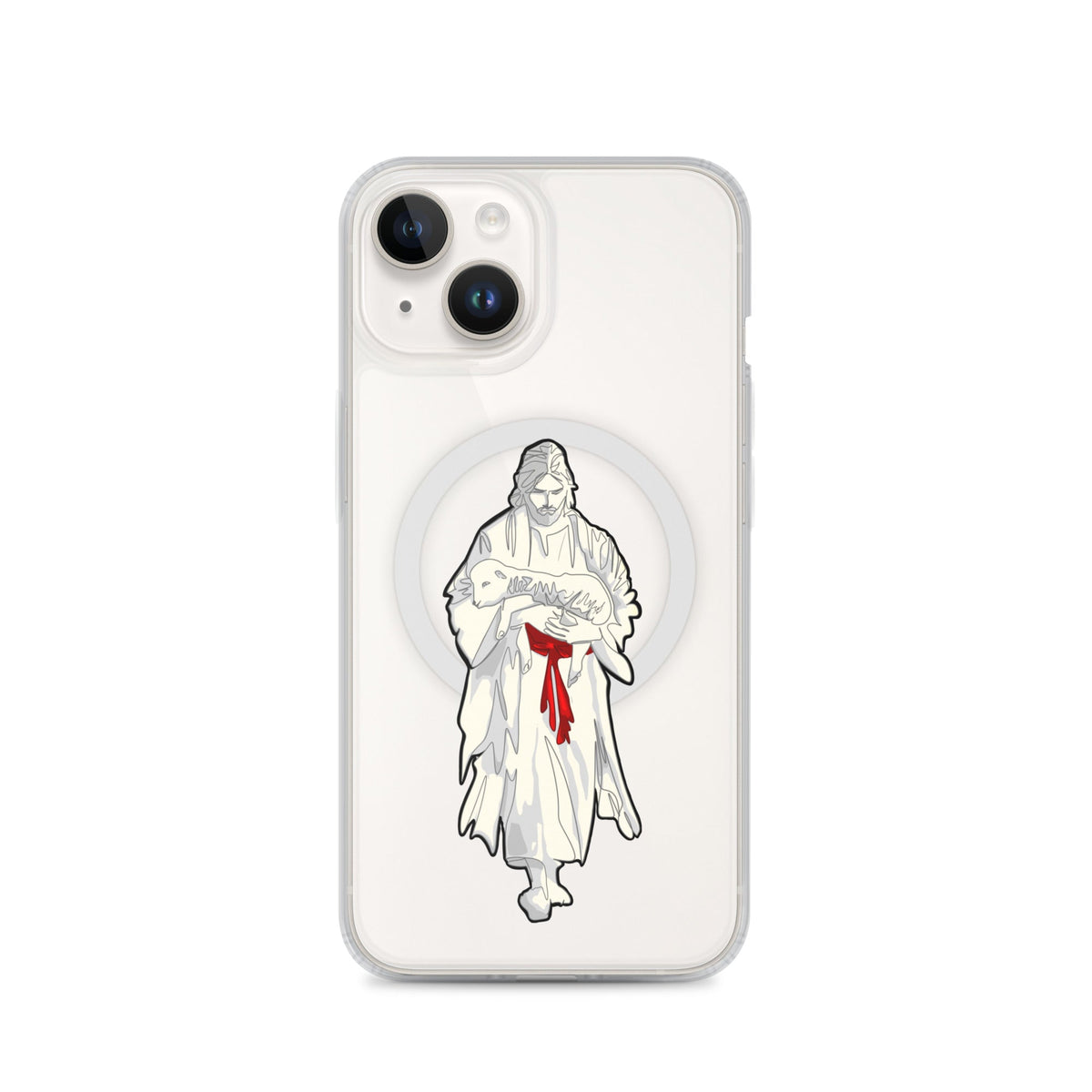 Jesus and Lamb MagSafe clear case for iPhone 14 — Christian iPhone case