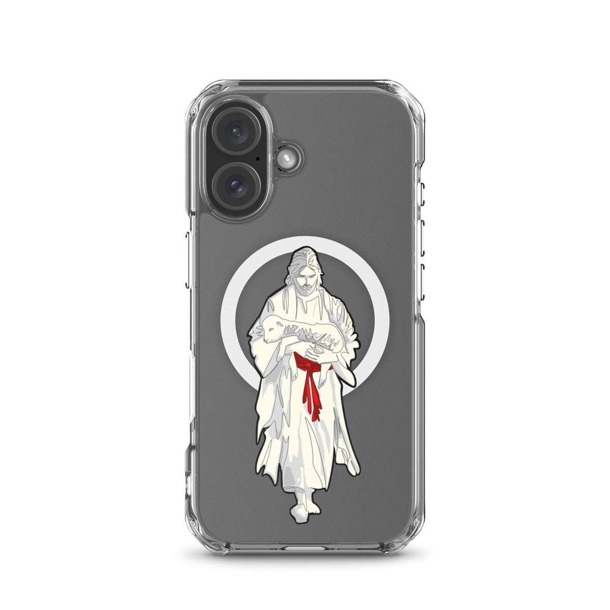 Jesus and Lamb MagSafe clear case for iPhone 16 Pro — Christian iPhone case