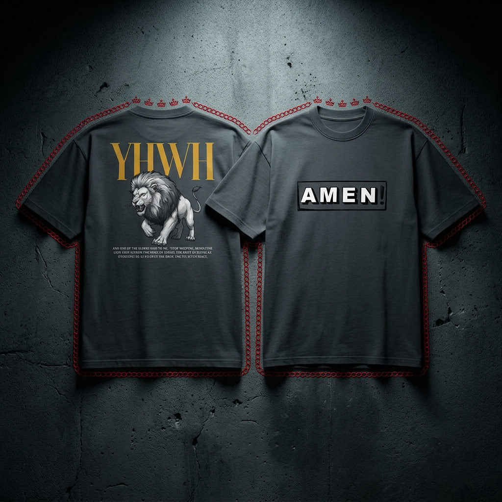 YHWH Lion Oversized Tee