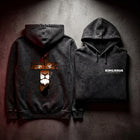 Acid washed Christian streetwear hoodie — KINGJESUS chest graphic, garment-washed fleece
