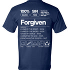 Undeniable Label tee in navy — back view