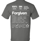 Undeniable Label tee in charcoal — back view
