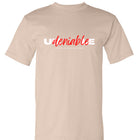 Undeniable Label tee in sand — front view