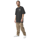 Jesus Chose You oversized tee faded black — left front view