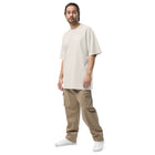 Jesus Chose You oversized tee faded bone — left front view