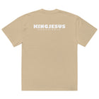 LION oversized tee faded khaki — back view