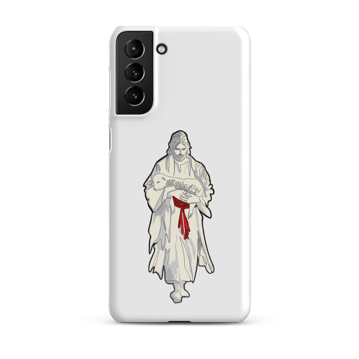 Jesus and Lamb snap case for Samsung Galaxy S24 — Christian phone case