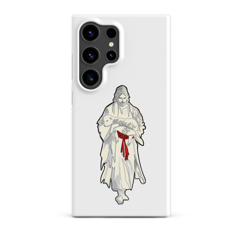 Jesus and Lamb snap case for Samsung Galaxy S24 Ultra — Christian phone case