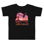 Christian toddler short sleeve tee in black — kids faith apparel KingJesus.shop