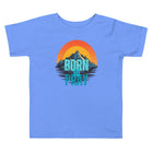 Born to Pray toddler tee in heather columbia blue — kids Christian apparel