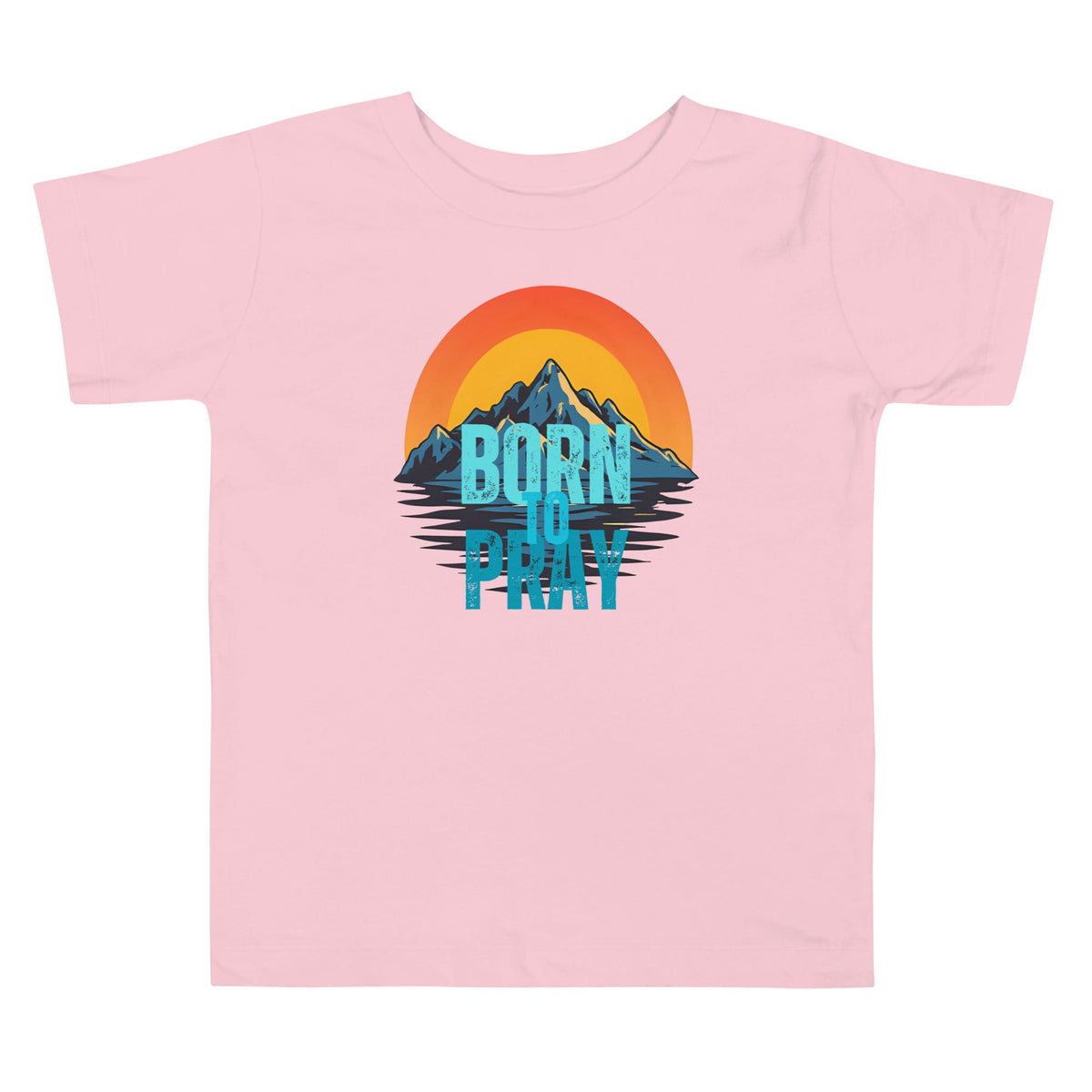 Born to Pray toddler tee in pink — kids faith apparel
