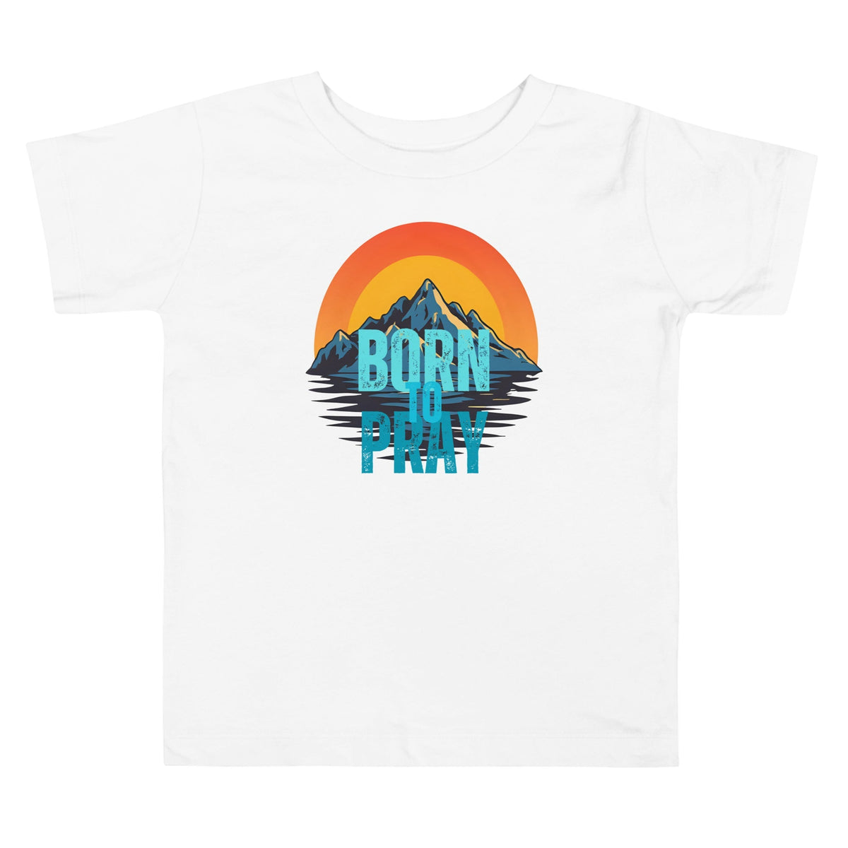 Born to Pray toddler tee in white — kids Christian apparel