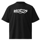 Kings Crown organic oversized tee in black — front view