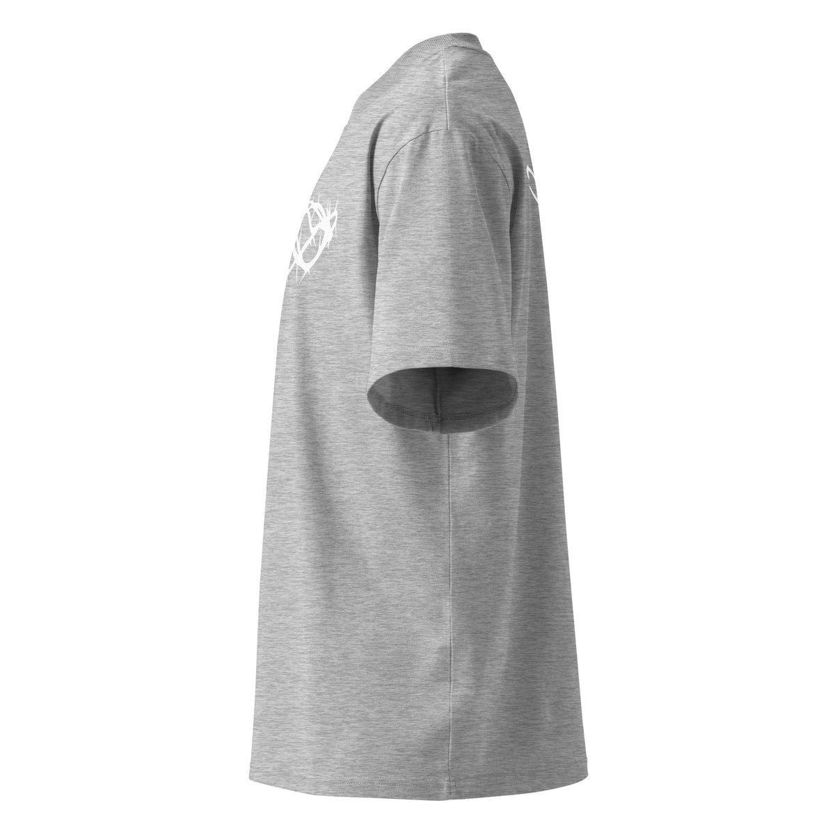 Kings Crown gray t-shirt side view